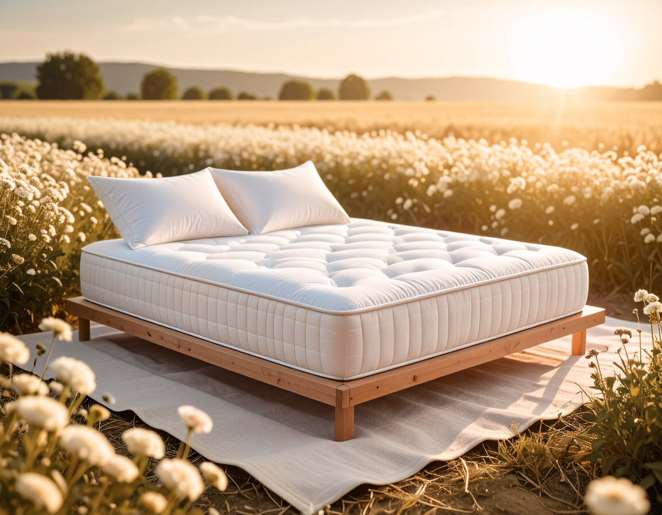 stellini natural mattress fabrics - linen - cotton